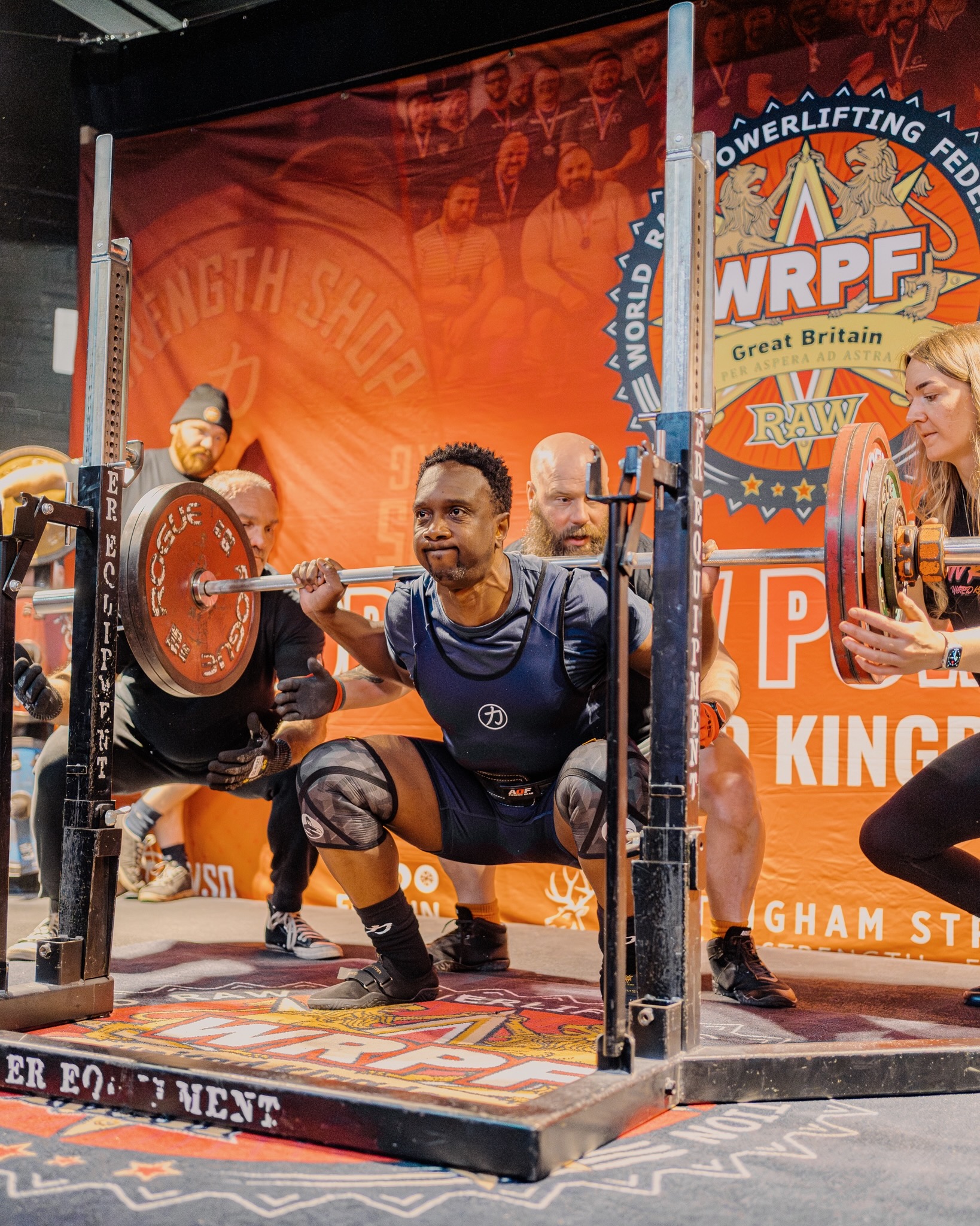 Dwayne Codling competing at the WRPF Great Britain powerlifting competition